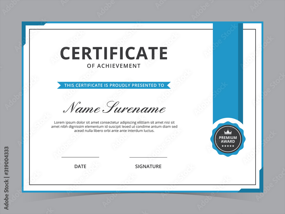 Obraz premium Certificate Template