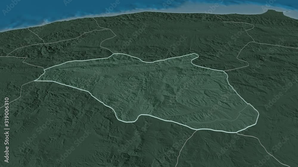 Çankiri, province with its capital, zoomed and extruded on the administrative map of Turkey in the conformal Stereographic projection. Animation 3D Çankiri, province with its capital, zoomed and extruded on the administrative map of Turkey in the conformal Stereographic projection. Animation 3D