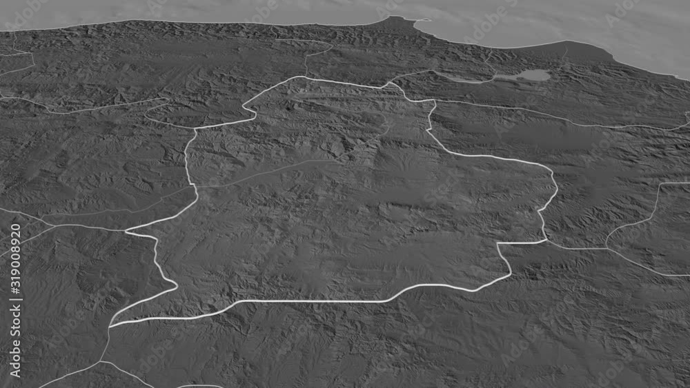 Çorum, province with its capital, zoomed and extruded on the bilevel map of Turkey in the conformal Stereographic projection. Animation 3D Çorum, province with its capital, zoomed and extruded on the bilevel map of Turkey in the conformal Stereographic projection. Animation 3D