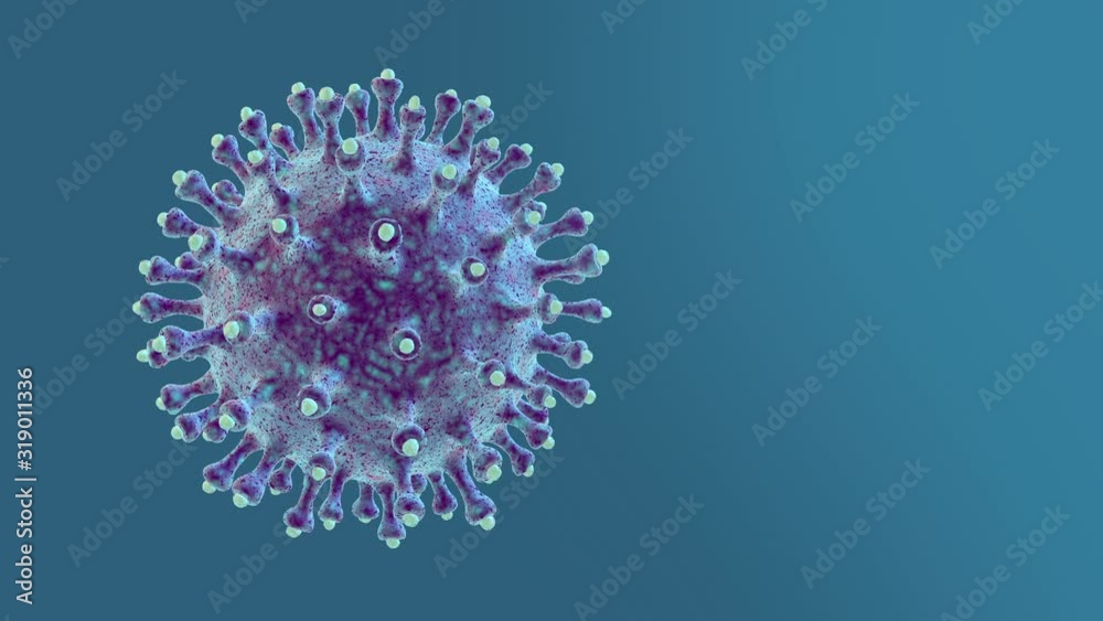 Dangerous corona-virus close up rotating in blue space, high detailed 4k 3D animation, alpha channel included and you can easily change the background Dangerous corona-virus close up rotating in blue space, high detailed 4k 3D animation, alpha channel included and you can easily change the background
