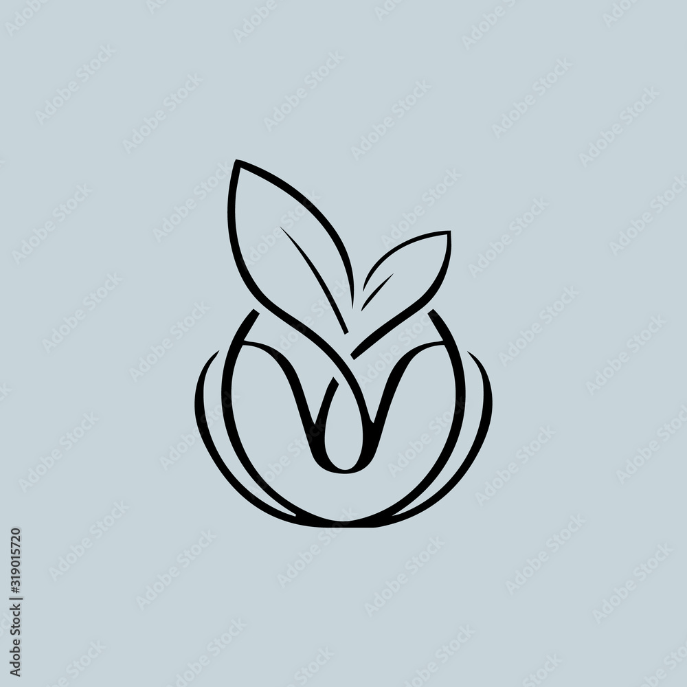 Abstract green leaf logo icon vector design Abstract green leaf logo icon vector design