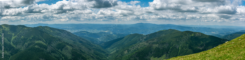 Panoramic view on Low Tatras mountains