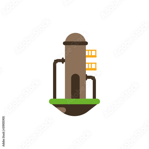 Isolated oil tank vector design