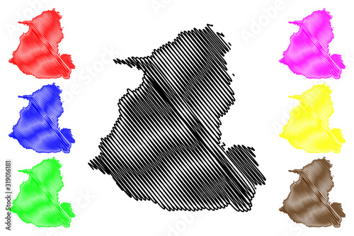 Shida Kartli region (Republic of Georgia - country, Administrative divisions of Georgia) map vector illustration, scribble sketch Shida Kartli map..