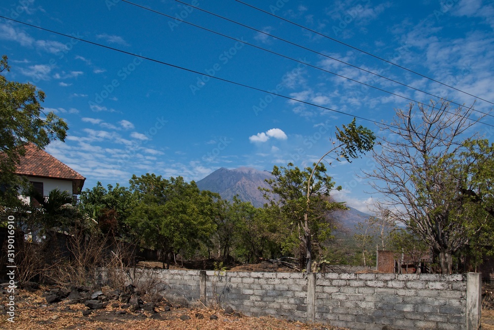 Fototapeta premium Volcano on Bali island in Indonesia.