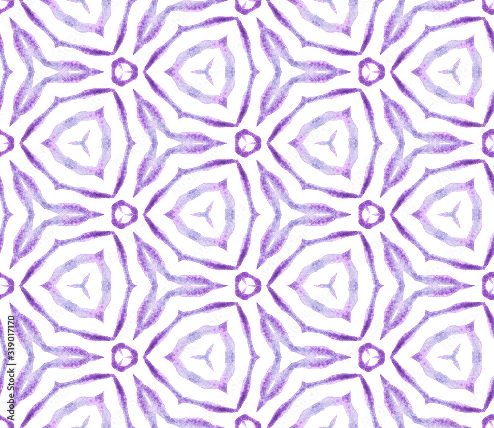 Purple geometric foliage seamless pattern. Hand dr Purple geometric foliage seamless pattern. Hand dr