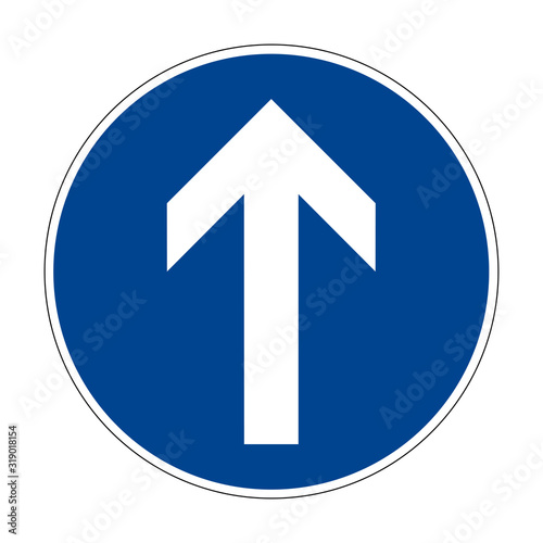 Right here. Do not collapse. Road sign of Germany. Europe. Vector graphics.