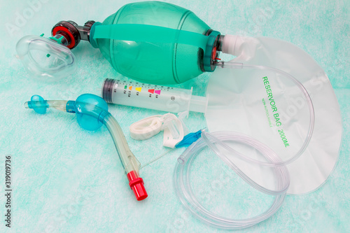 Laryngeal tube kit with AMBU kit for resuscitation isolated, LTS-D