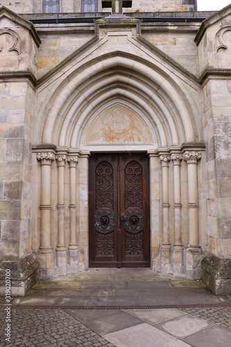 Eingangsportal der Klosterkirche von Kloster Loccum in Norddeutschland photo