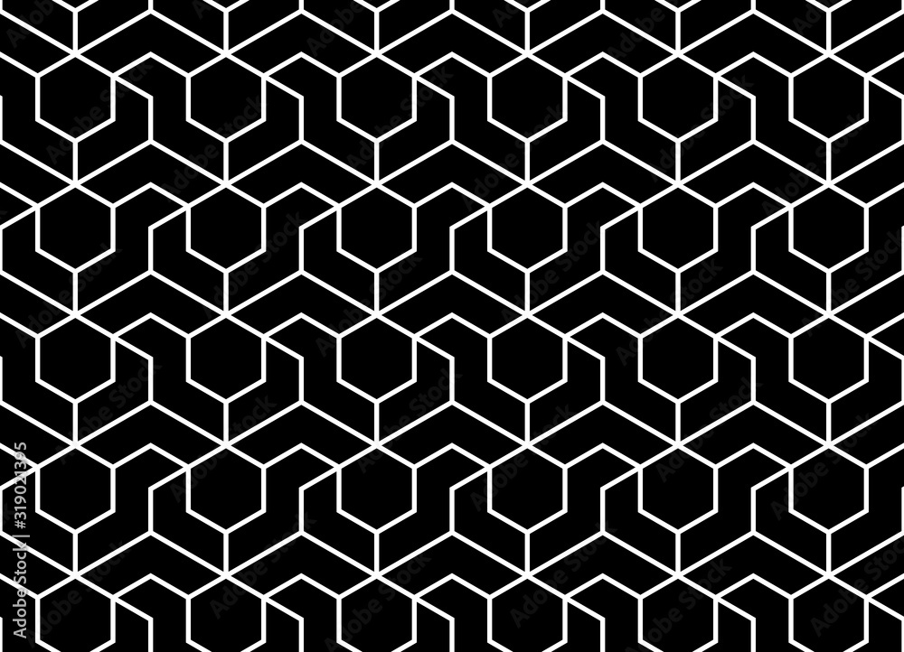 The geometric pattern with lines. Seamless vector background. White and black texture. Graphic modern pattern. Simple lattice graphic design The geometric pattern with lines. Seamless vector background. White and black texture. Graphic modern pattern. Simple lattice graphic design