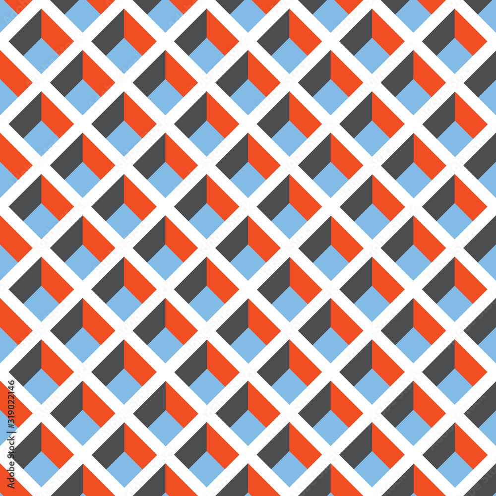 Seamless Geometric Pigeonhole Pattern Texture Background Wallpaper.