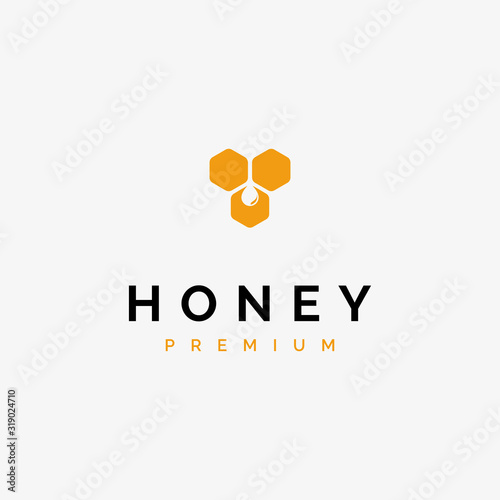 bee hive and honey logo design inspiration