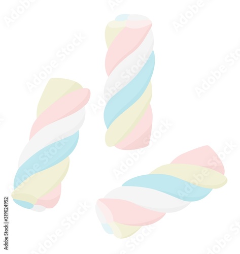 Marshmallows. Vector illustration isolated on white background