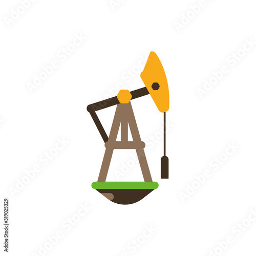 Isolated oil pump vector design