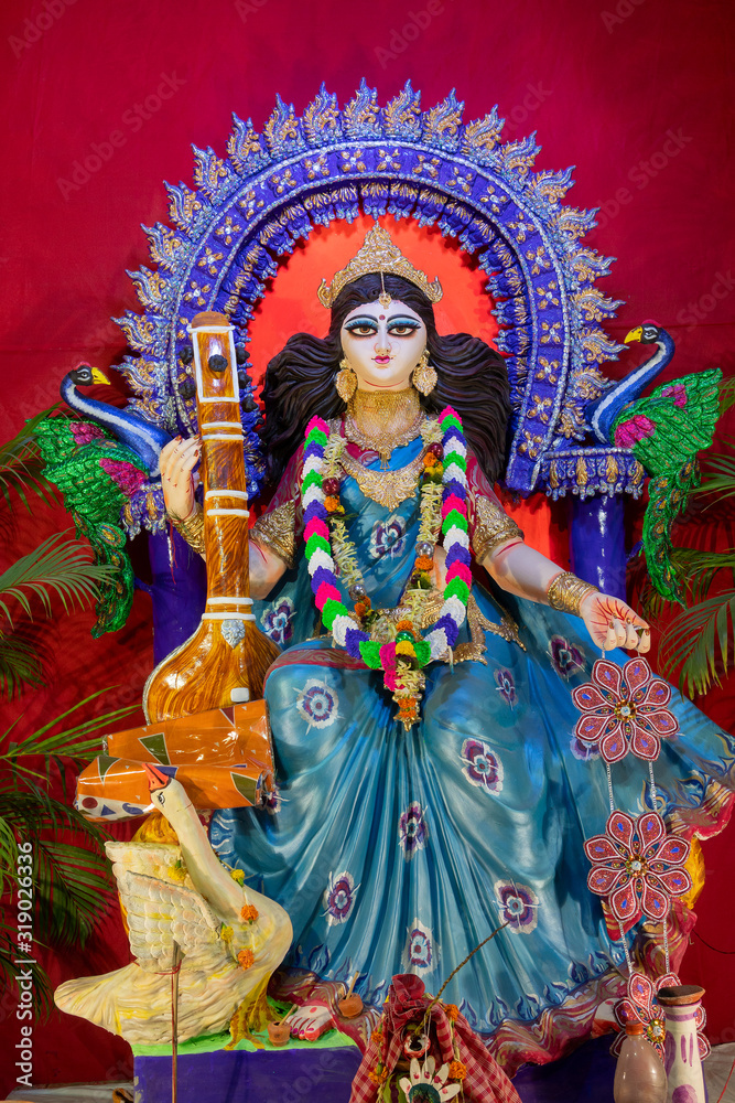 Goddess Saraswati, Kolkata, India Goddess Saraswati, Kolkata, India