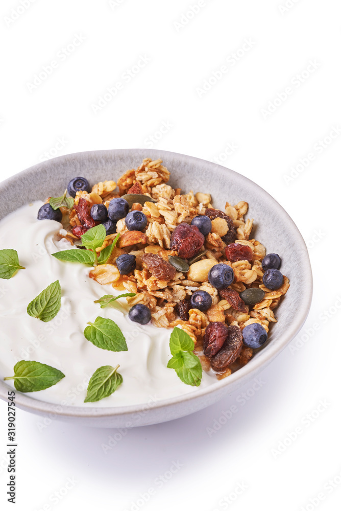 granola with yoghurt granola with yoghurt