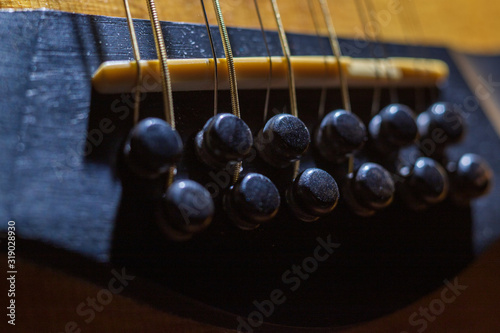 Taylor 12 string guitar bridge photo