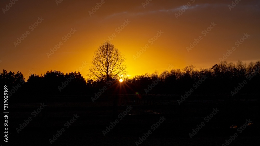 Fototapeta premium Sunset in Mathews County