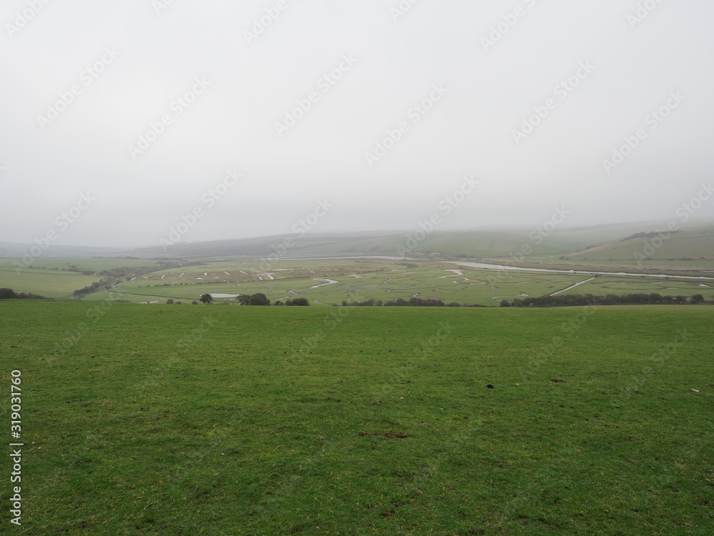 Winter landscape over Sussex Downs