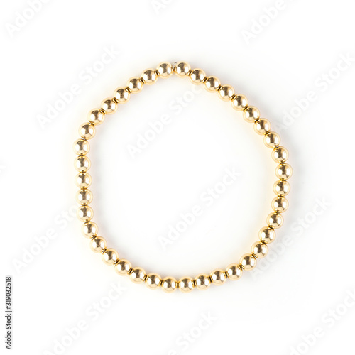 Gold Jewelry on White Background