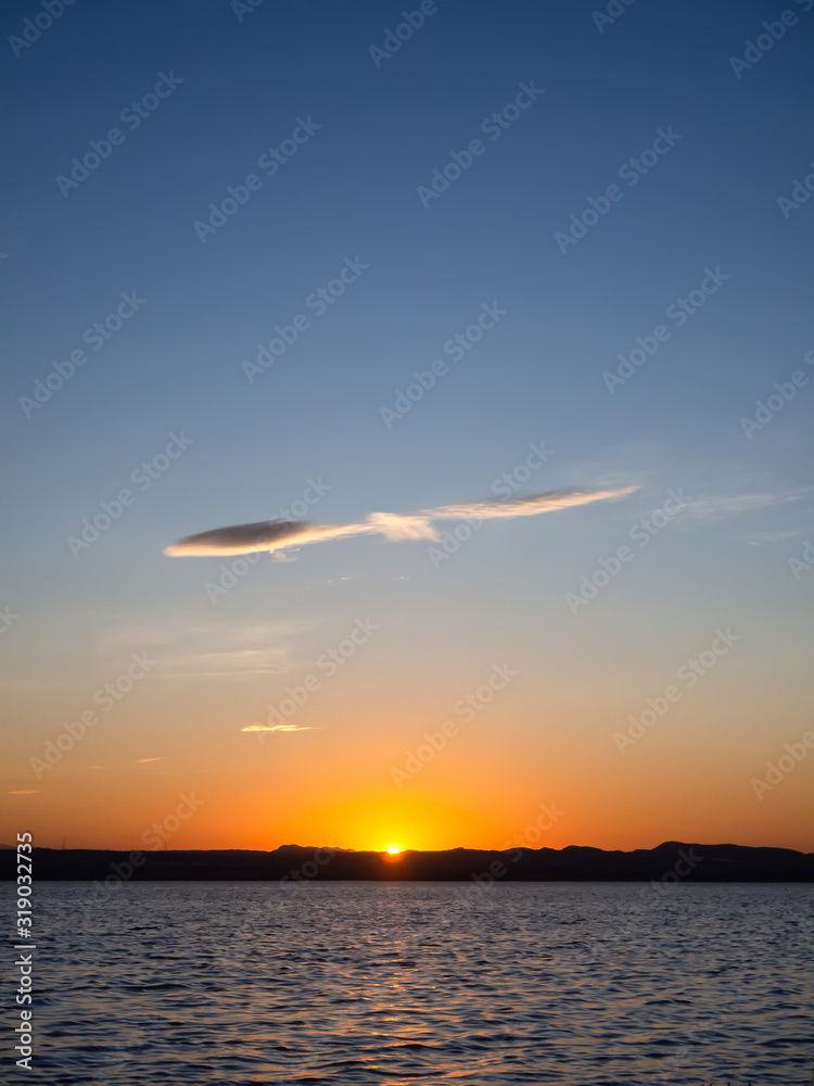 Beautiful, multi-colored clouds at sunset. Spain Beautiful, multi-colored clouds at sunset. Spain