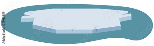 Winter ice floe icon symbol design