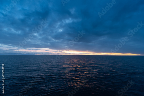 Sunset in the southern ocean