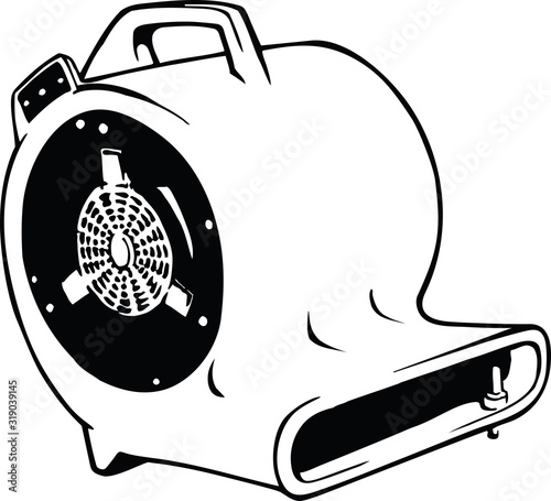 Portable Air Blower Vector Illustration