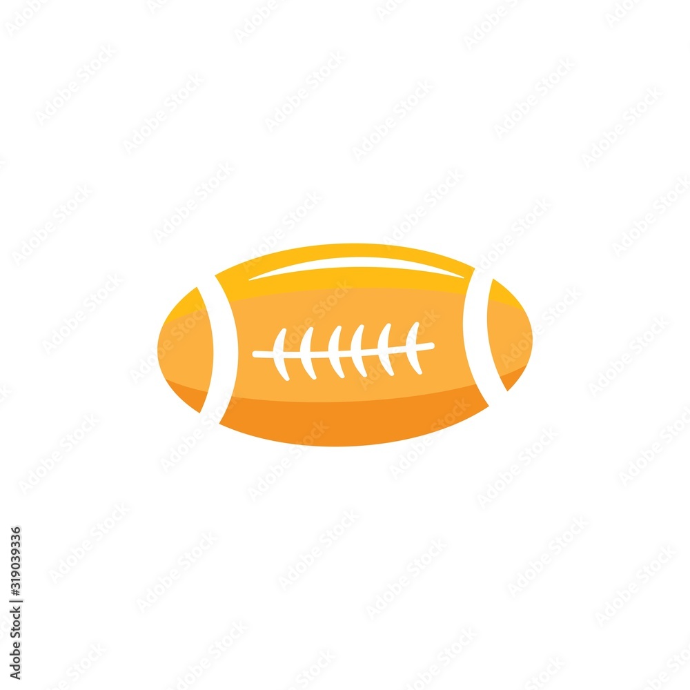 rugby ball logo vector