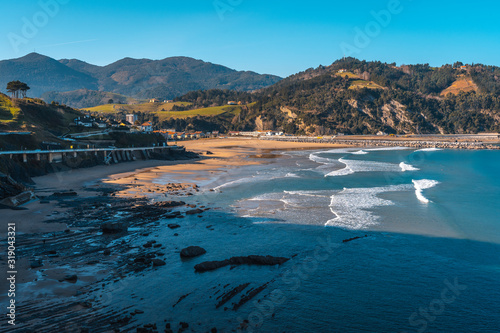 Beach in the coastal town of Deba, Guipúzcoa. Basque Country photo