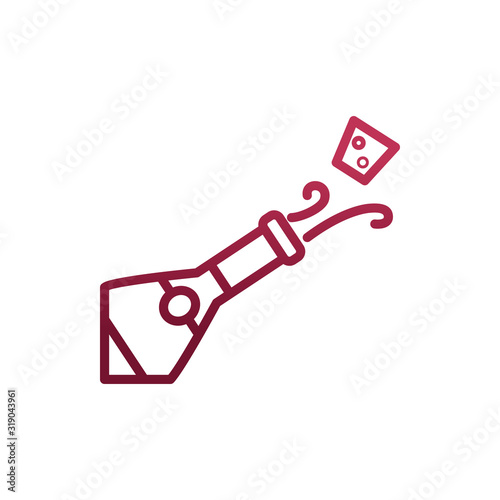 Isolated wine bottle and cork vector design