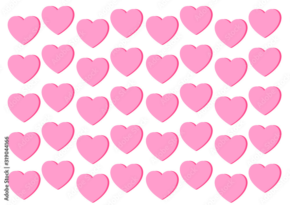 heart pink on white background design illustration vector