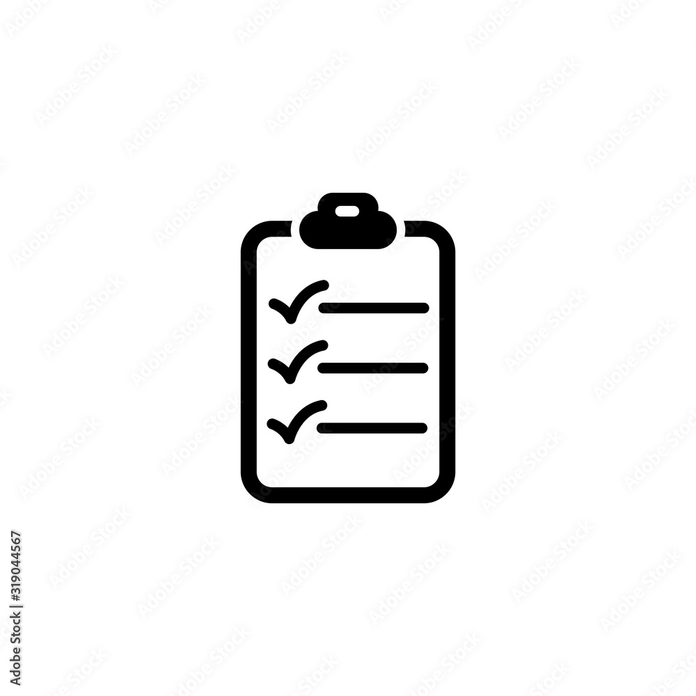 Vector, illustration, checklist icon