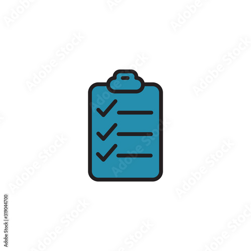 Vector, illustration, checklist icon