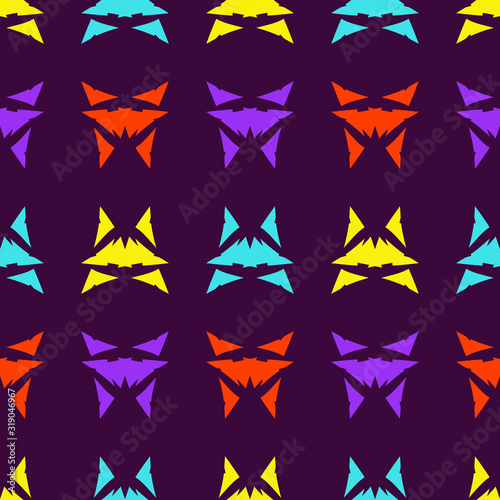 Seamless pattern with bright geometric elements.
