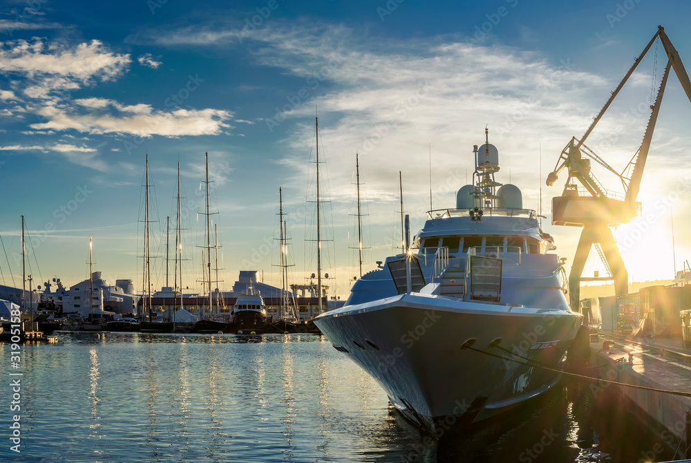 Naklejka premium yachts and boats