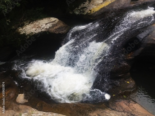 waterfall in mountains