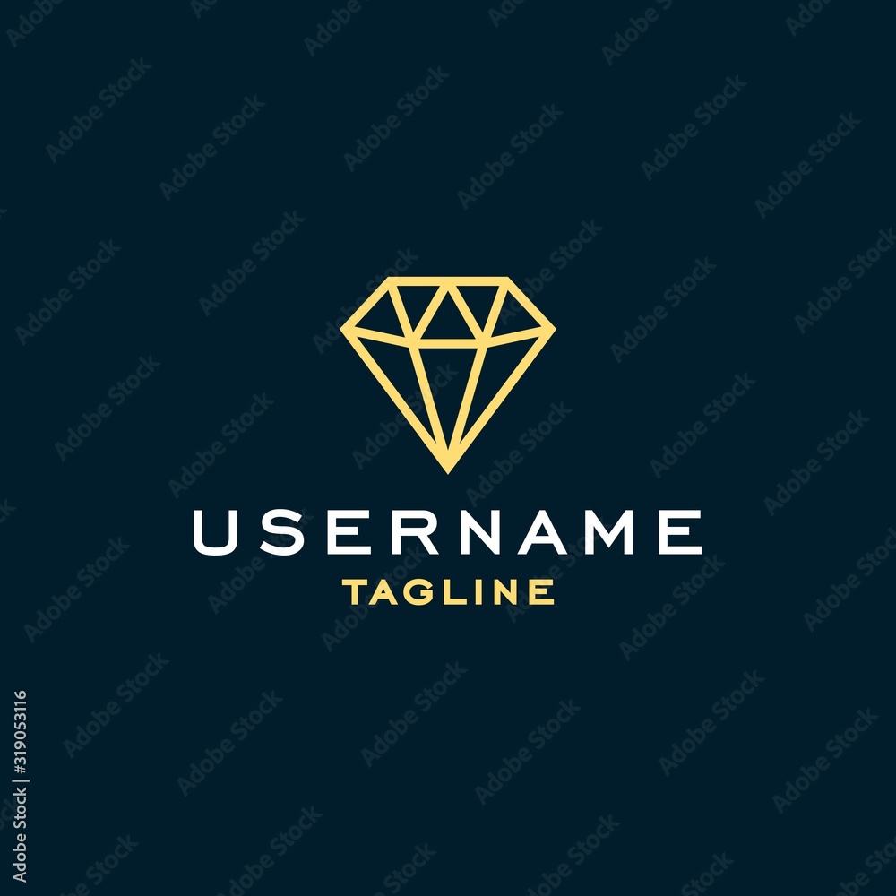 Fototapeta premium simple diamond logo design inspiration . diamond logo design template . generic diamond icon . luxury diamond logo
