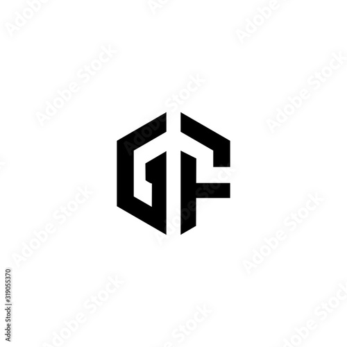 GF G F Letter Logo Design Template