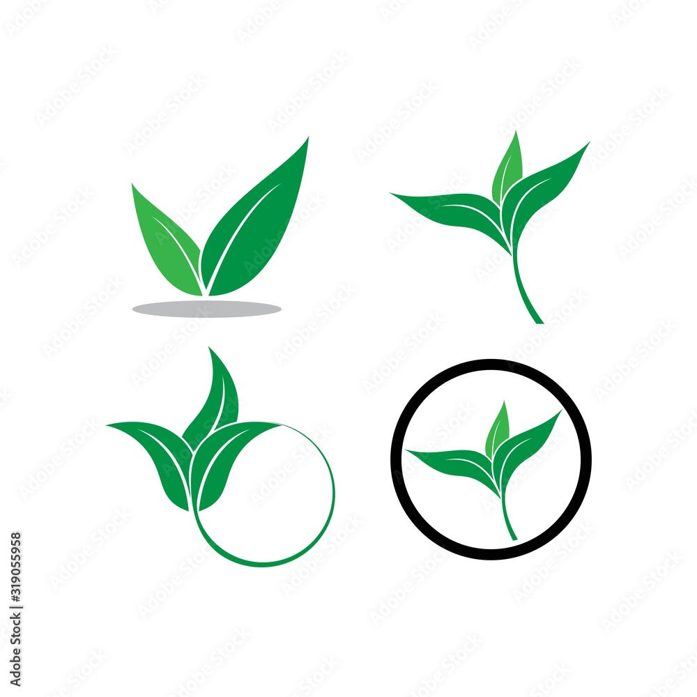 Green leaf logo Green leaf logo