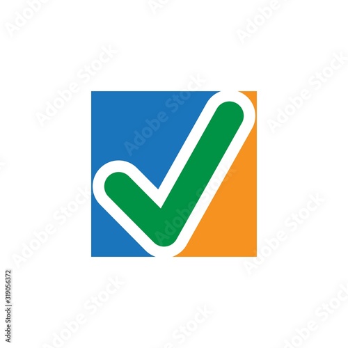 Free Download Check mark V Letter Logo - GFXLoad