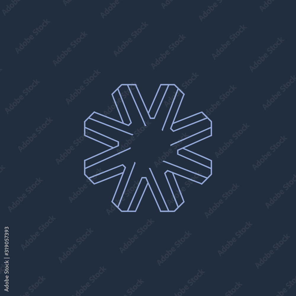 Minimal abstract circle symmetrical line geometry logo template vector Minimal abstract circle symmetrical line geometry logo template vector
