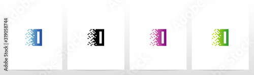 Pixel Eroded On Letter Logo Design O