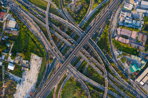 Road traffic in city at thailand .