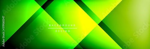 Abstract background - squares and lines composition created with lights and shadows. Technology or business digital template