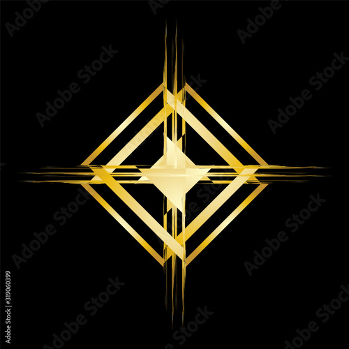 An abstract gold colored diamond shape background image.