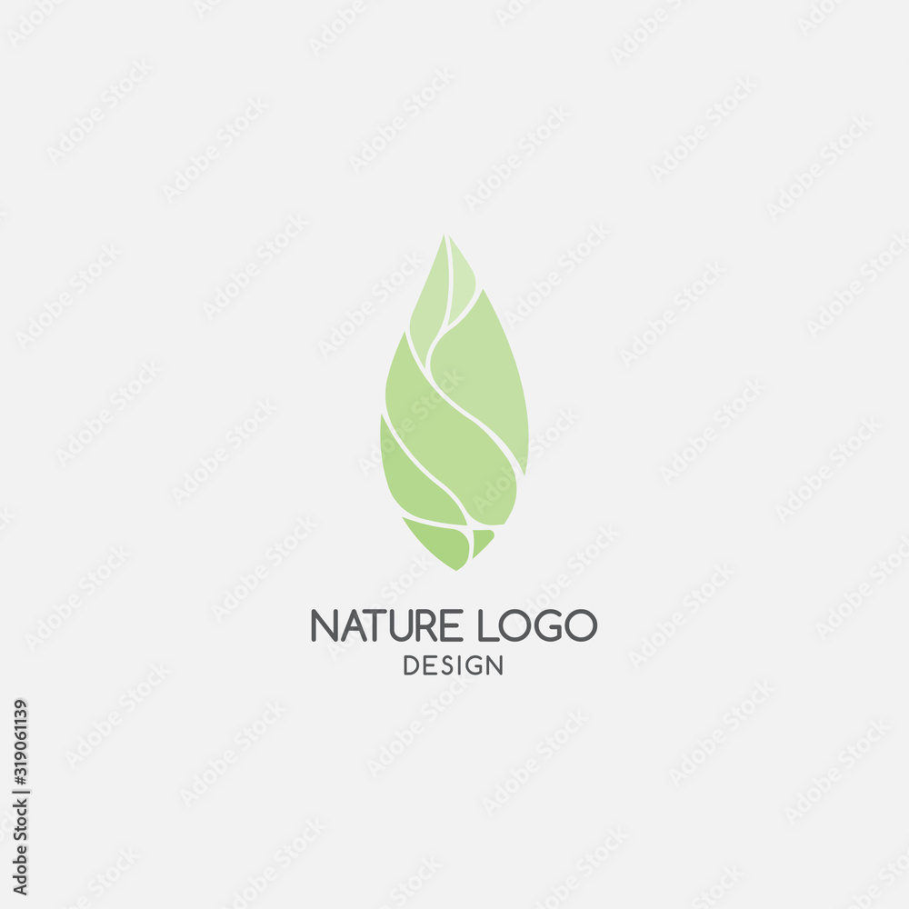 leaf logo design template vector leaf logo design template vector