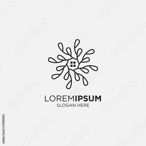 Home logo design template vector illustration