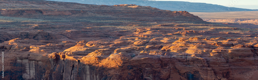 Panorama image of the rocky desert of northern Arizona