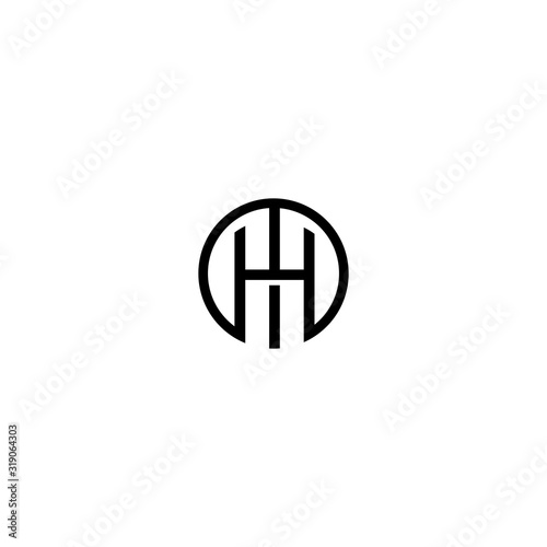 H HT icon logo design concept